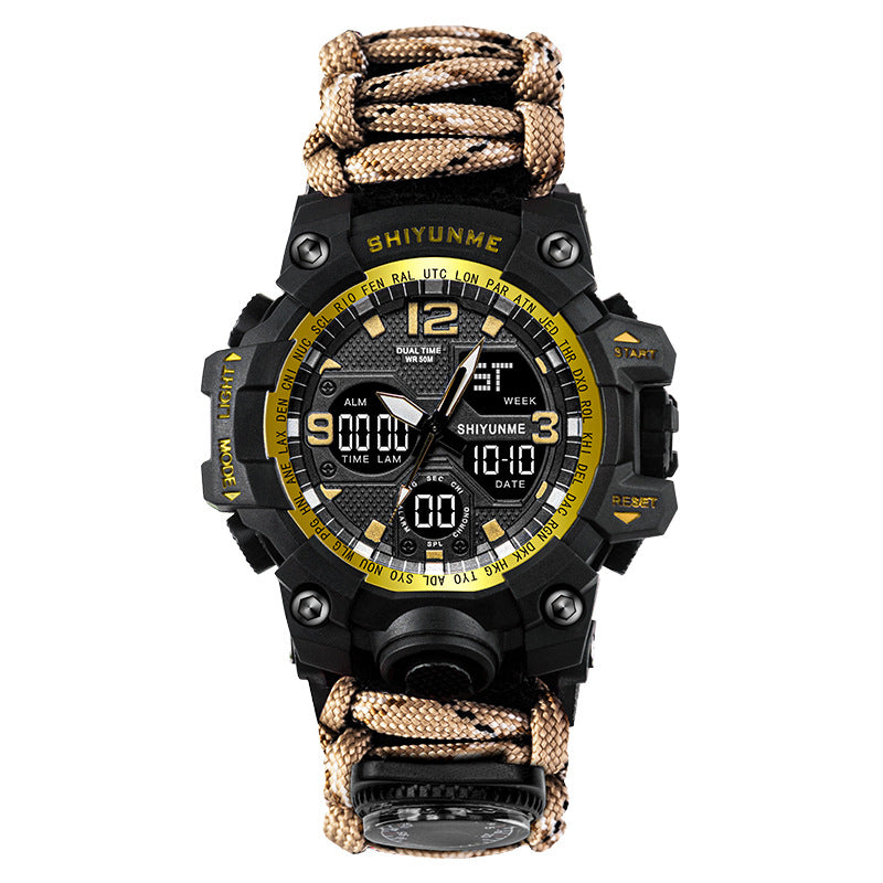 Men's Electronic Watch Multi-function Lifeline Whistle