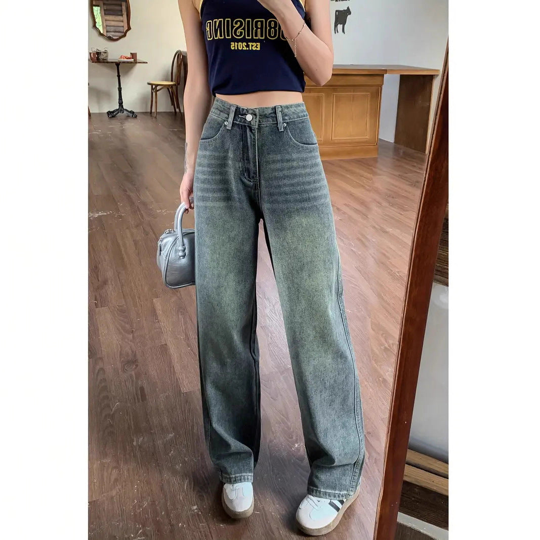 American Retro Loose Slimming And Straight New Mop