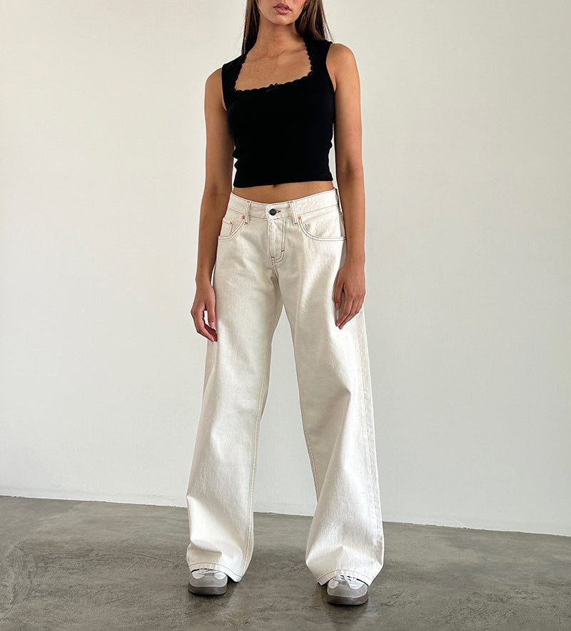 Women's American-style Vintage Straight-leg Jeans