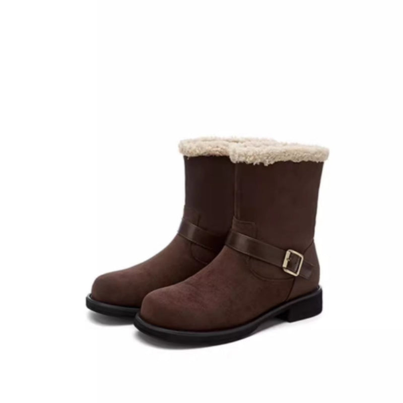 Autumn New Soft Suede Ankle Boots Slim Boots Fashion Versatile