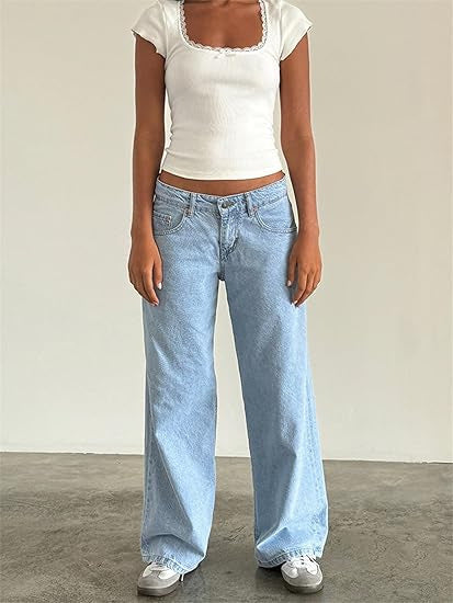 Women's American-style Vintage Straight-leg Jeans