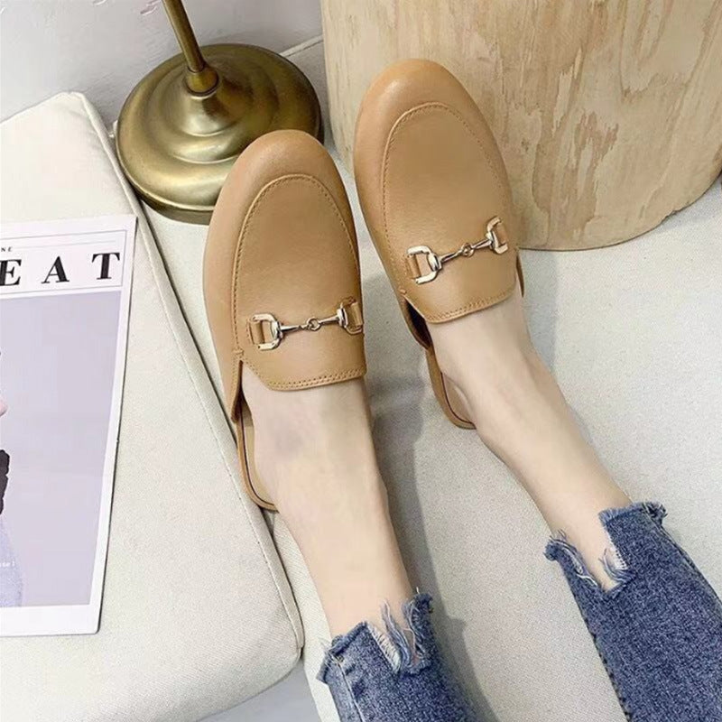 Closed Toe Half Slippers Women's Shoes Outer Wear