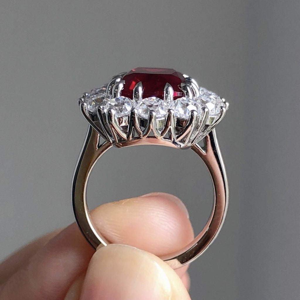 Classic Ruby-encrusted Womens Ring