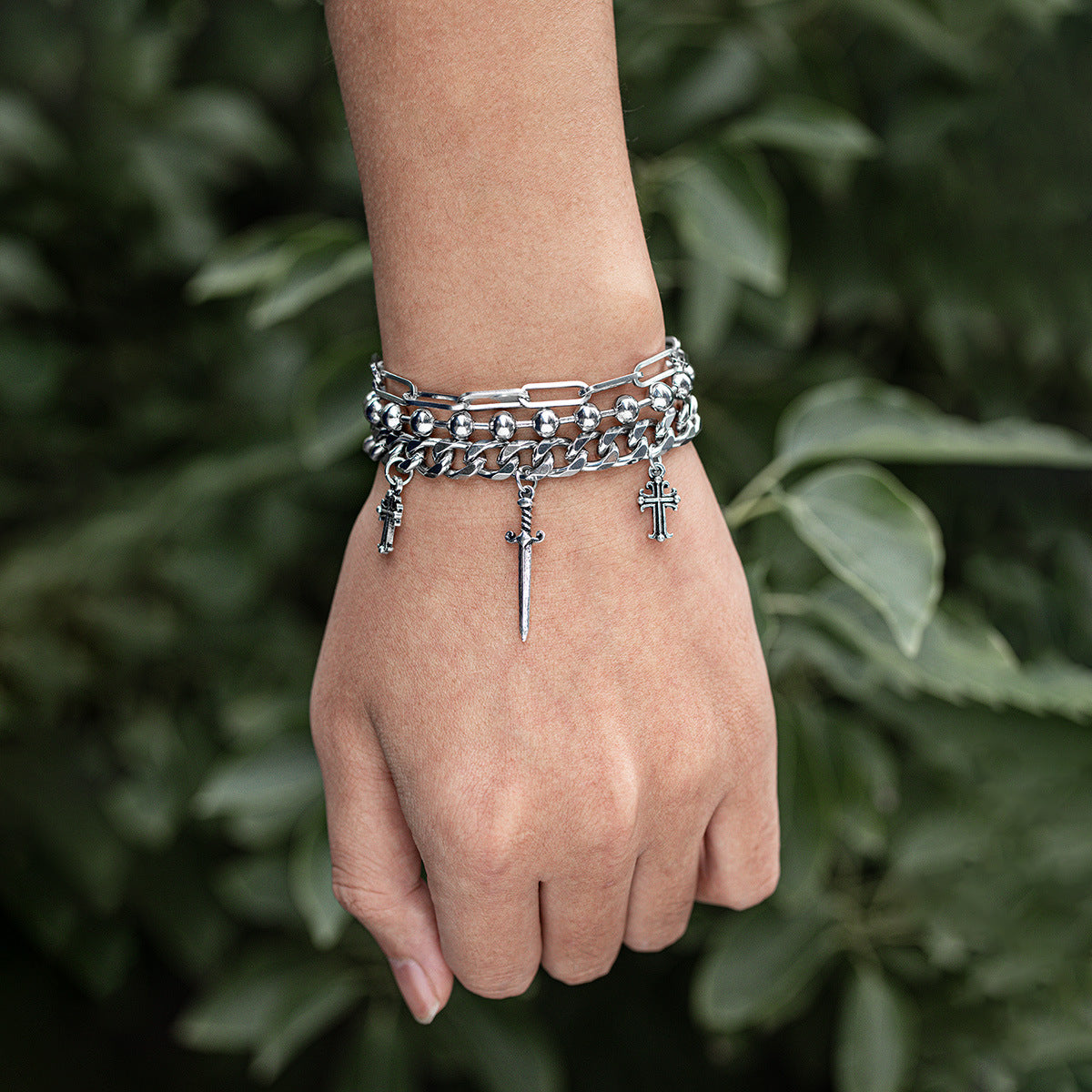 Men's Multi-layer Metal Chain Bracelet