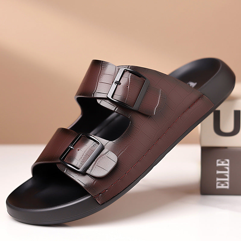 Outdoor Slippers Men's Non-slip Casual Adjustable Color Matching Slippers