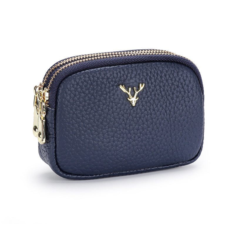Women's Genuine Leather Coin Purse Petite Cute And Handheld Mini Size