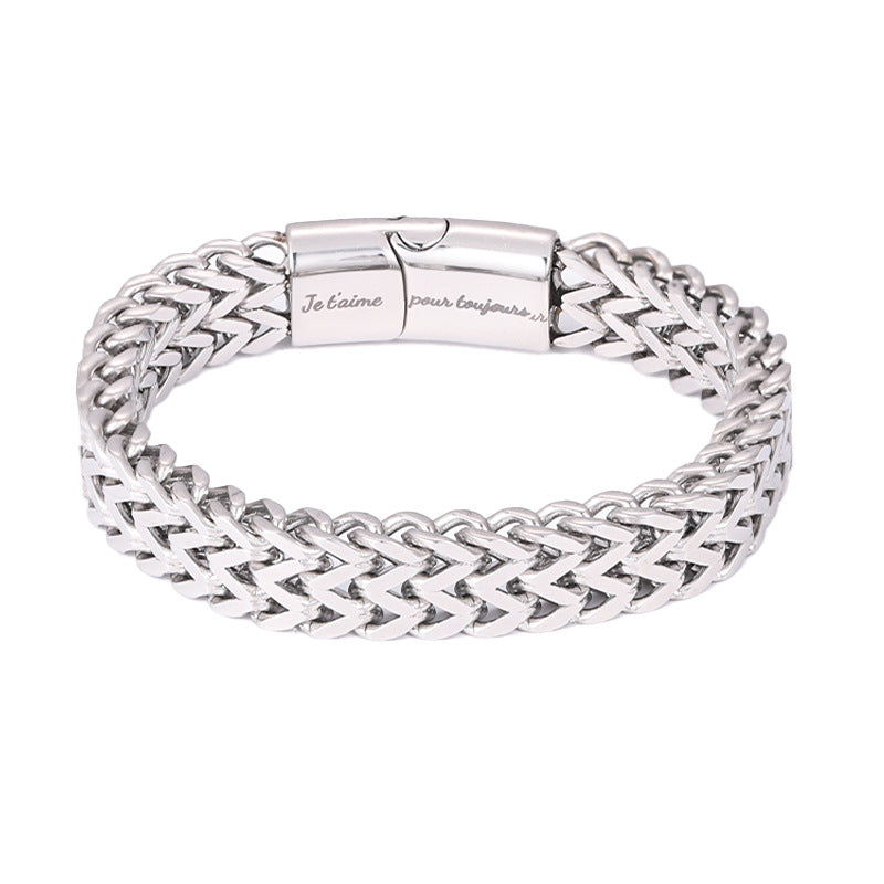 European And American Stainless Steel Bracelet Does Not Fade