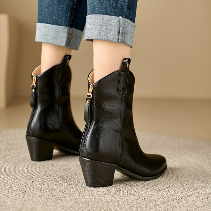 Women's Square Heel Fashion Boots