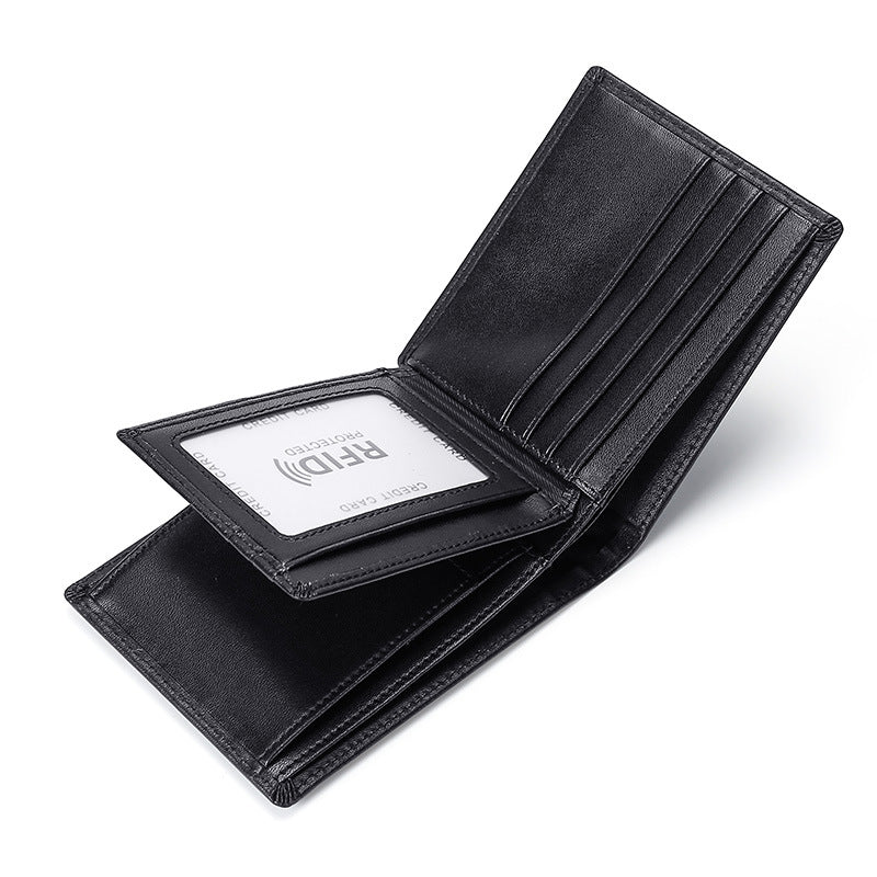 Multi-Functional RFID Anti-Skimming Leather Wallet For Men