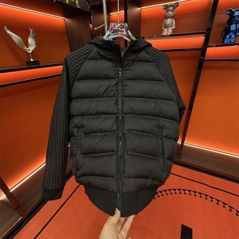 Men's Winter Casual Thick Slim-fit Warm Hooded Cotton Coat