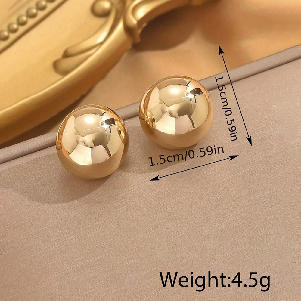 Stylish Stainless Steel Pearl Earrings With A Distinctive European And American Fashion Vibe