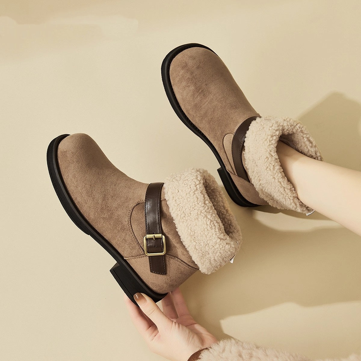 Autumn New Soft Suede Ankle Boots Slim Boots Fashion Versatile