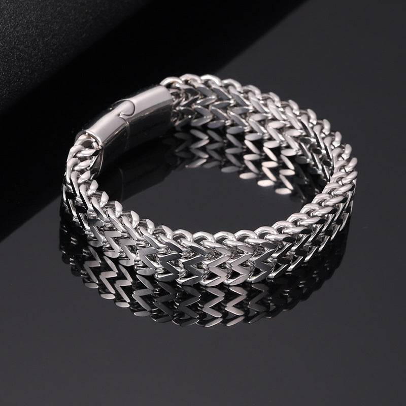 European And American Stainless Steel Bracelet Does Not Fade