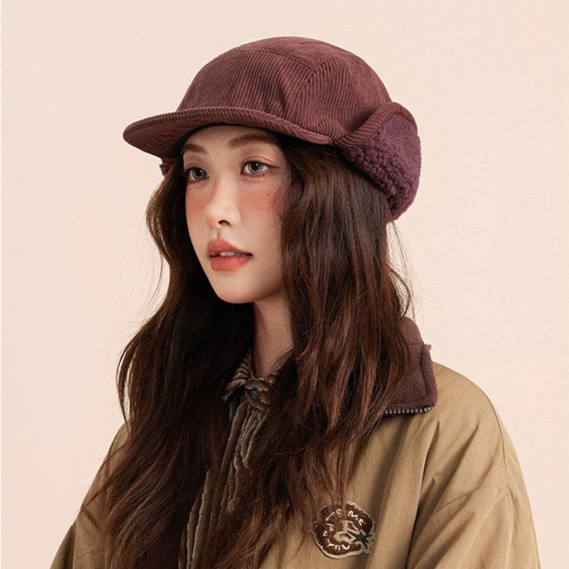 Niche Childrens Lei Feng Hat A Simple Versatile Corduroy Earflap Hat That Keeps Little Ones Warm