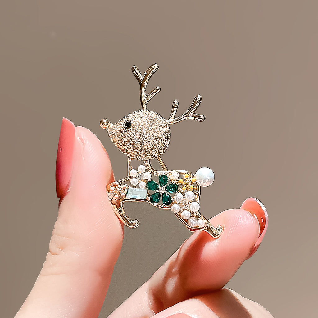 Cute Deer Brooch High-end Elegant And Versatile Exquisite
