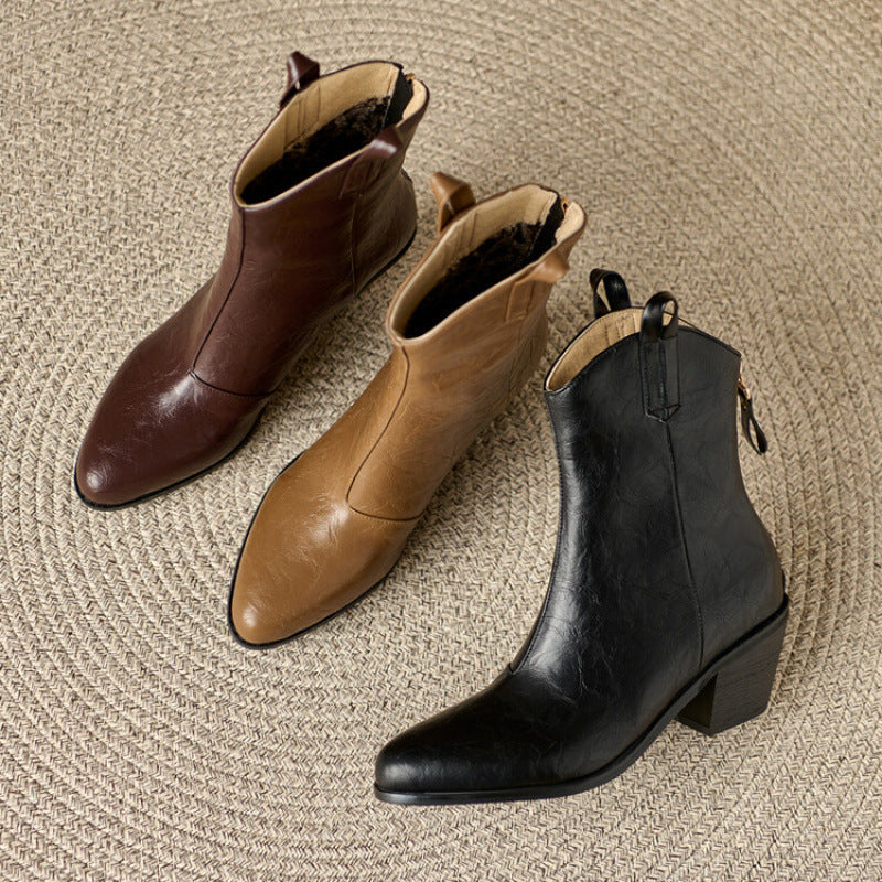 Women's Square Heel Fashion Boots