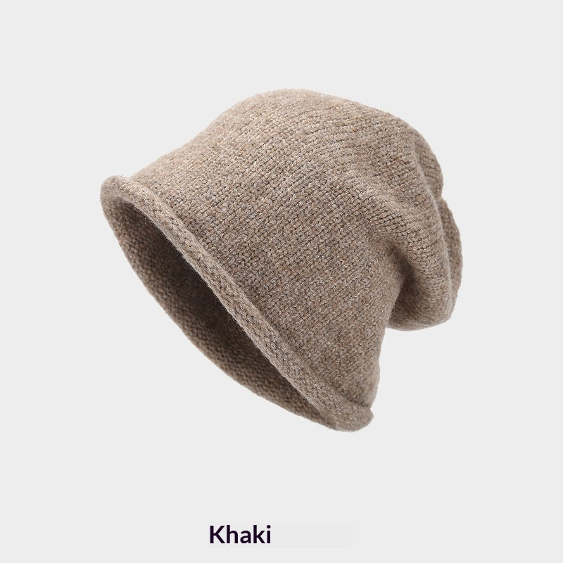 Womens Autumnwinter Beanie With Rolled Brim For Warmth