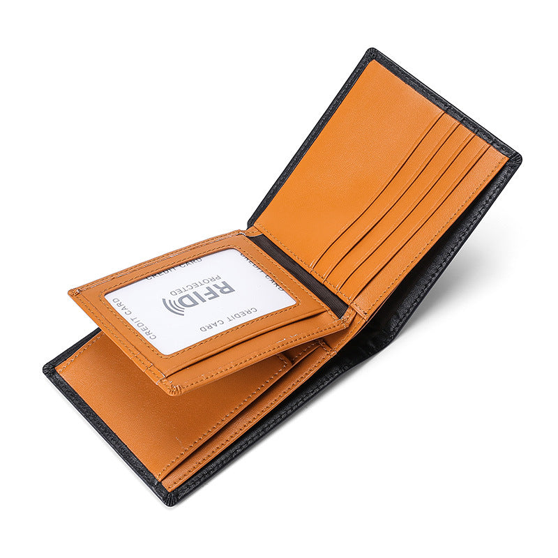 Multi-Functional RFID Anti-Skimming Leather Wallet For Men