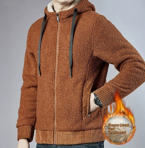 Winter Men's Zipper Hooded Sweater Cardigan