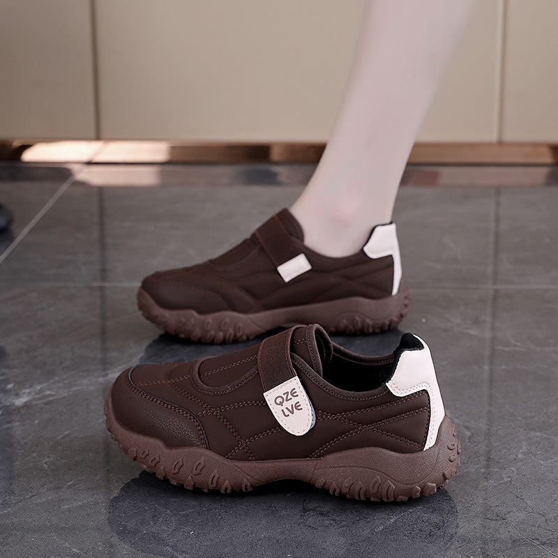 Womens Round-Toe Velcro Casual Sports Mary Jane Shoes