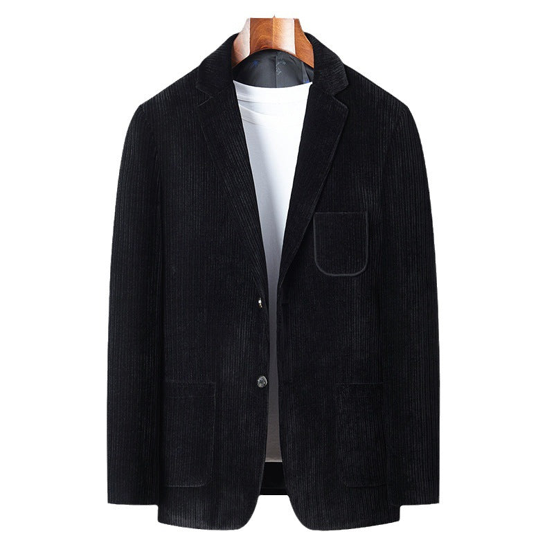 Men's Button-Front Slim-Fit Fashion Corduroy Blazer