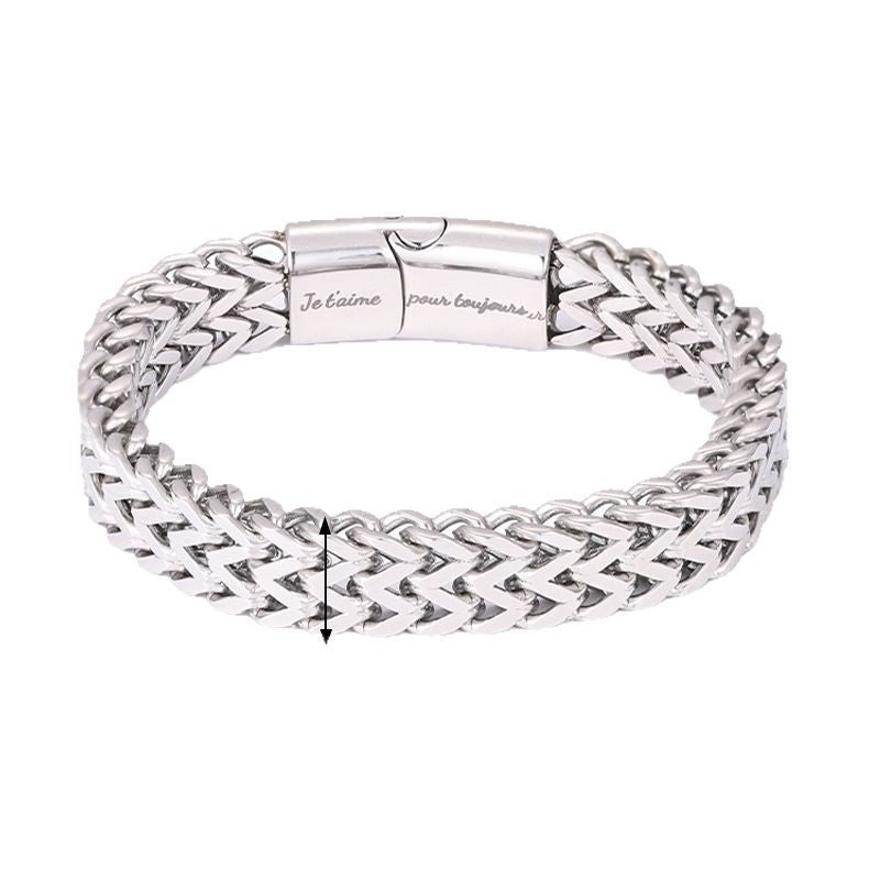 European And American Stainless Steel Bracelet Does Not Fade