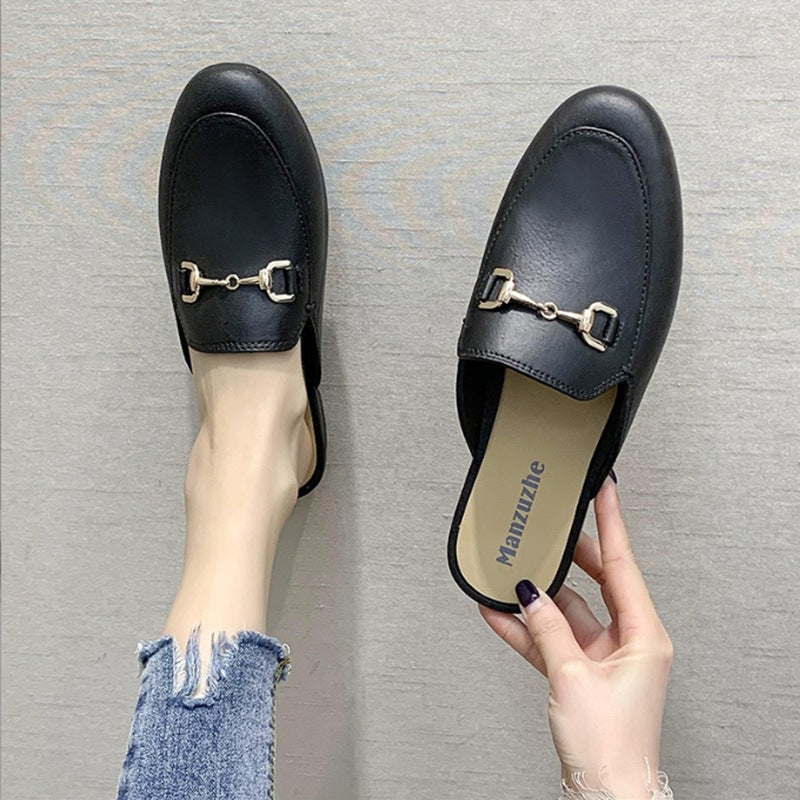 Closed Toe Half Slippers Women's Shoes Outer Wear
