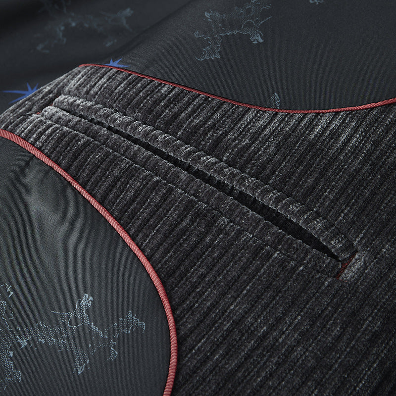 Men's Button-Front Slim-Fit Fashion Corduroy Blazer