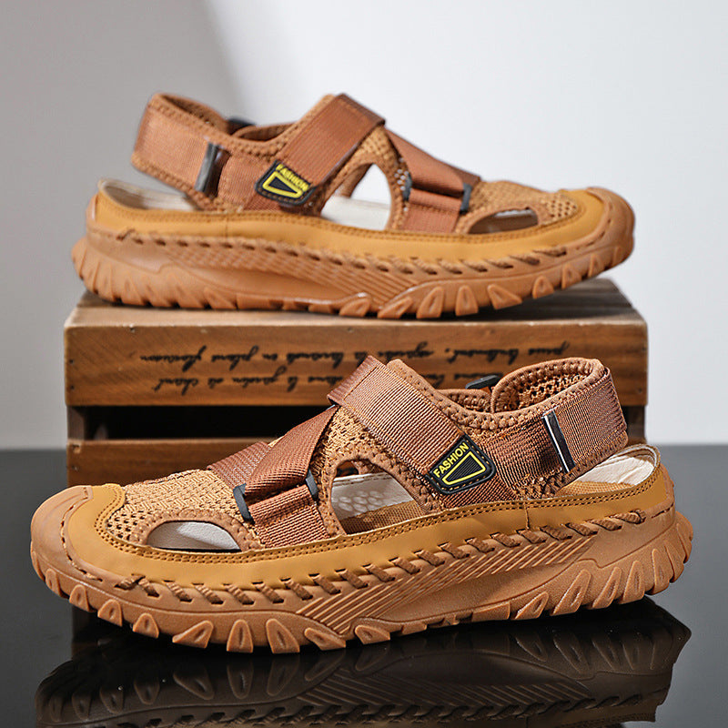 Summer Men's Hollow Mesh Surface Breathable Trendy Casual Shoes All-matching Sandals