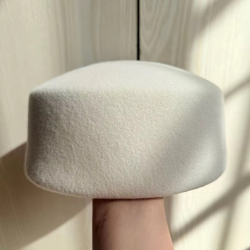 Beret Dark French-style Felt Bucket Hat For Women