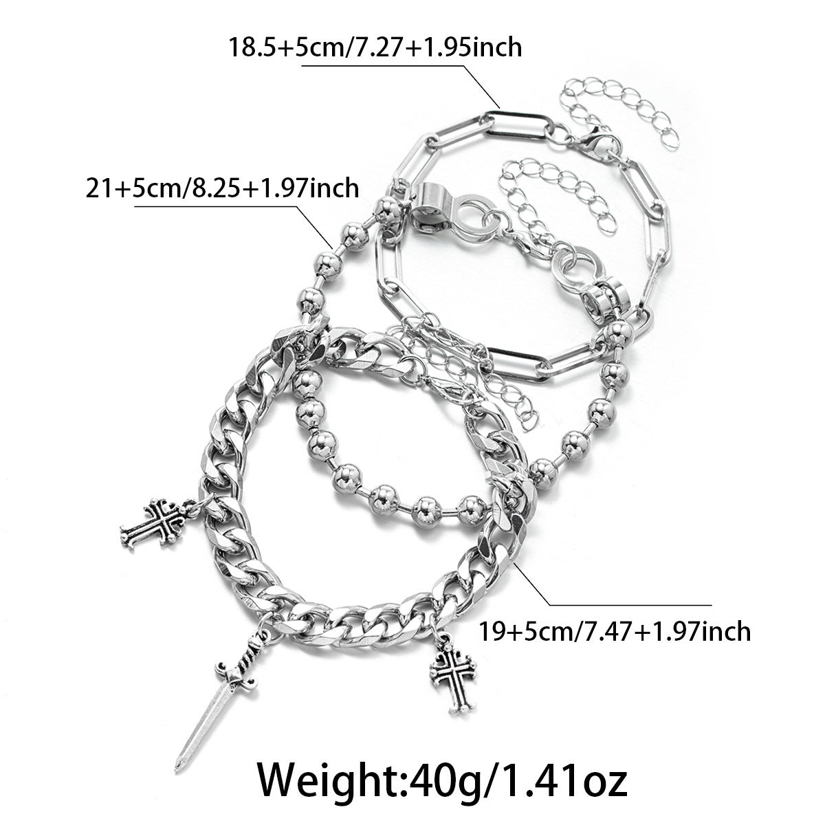 Men's Multi-layer Metal Chain Bracelet