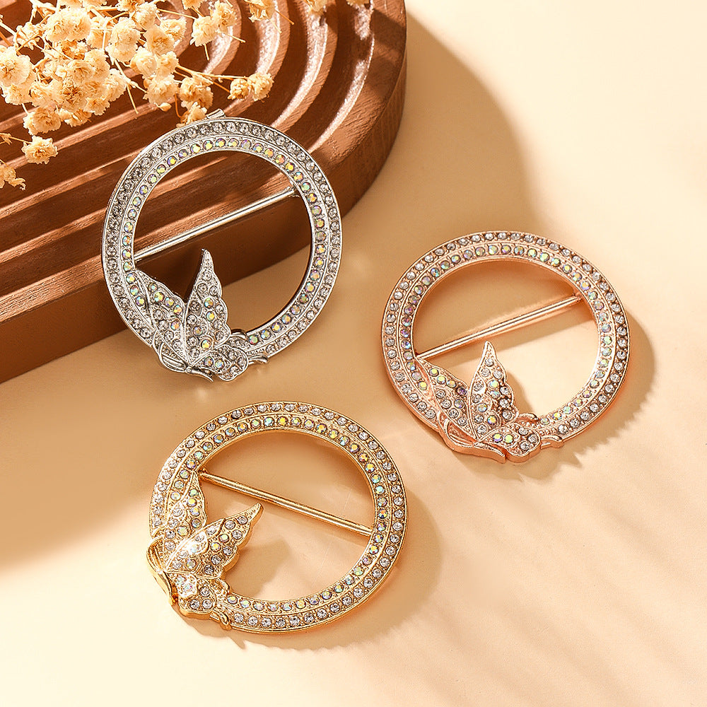 Waist-cinching Accessory Clip For Securing High-end Brooches