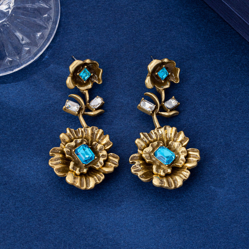Womens Affordable Luxury Fashion Flower Earrings