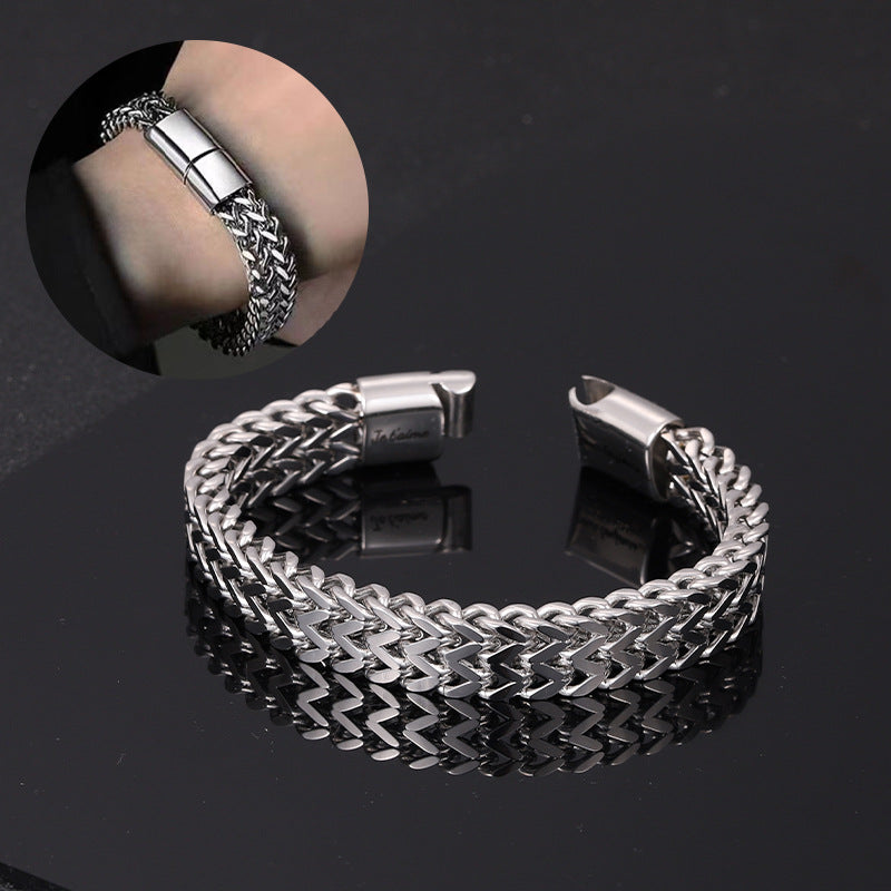European And American Stainless Steel Bracelet Does Not Fade