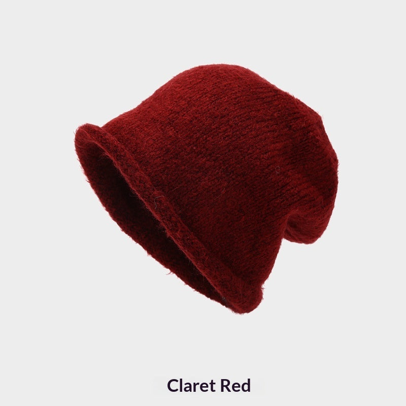 Womens Autumnwinter Beanie With Rolled Brim For Warmth