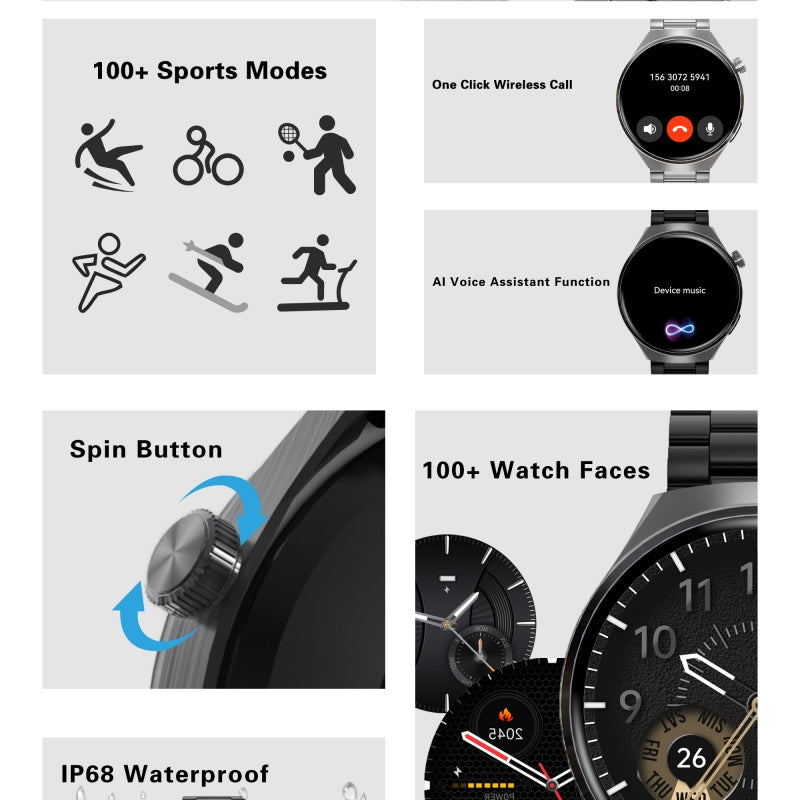 SENBONO V19 Business Men Smart Watch Answer Call Heart Rate Water Proof Sports Fitness Smartwatch Men