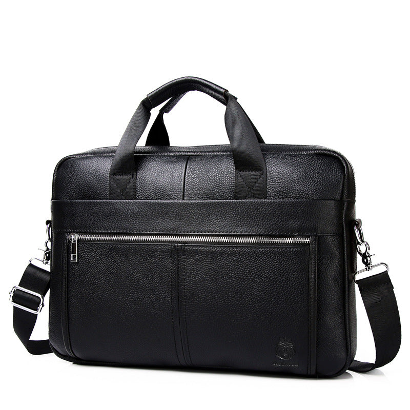 Men's First Layer Cowhide Portable Briefcase