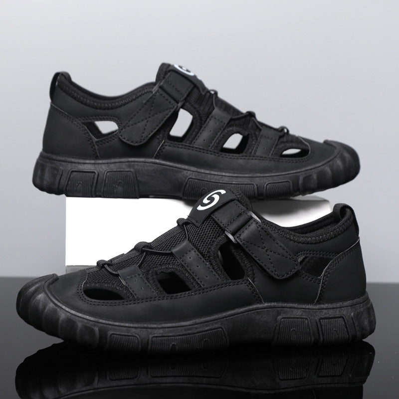 Men's Non-slip Wear-resistant Mesh Surface Hollowed Wading Sandals