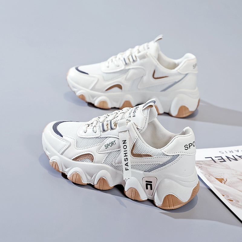 Breathable Sneakers With Thick Insoles For Women Students Running