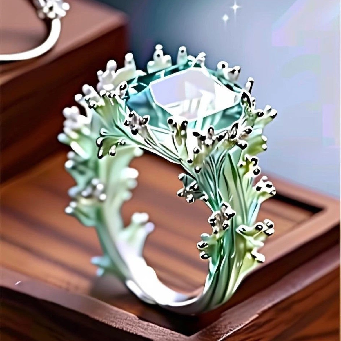 New Creative Ocean Coral Irregular Enamel Ring