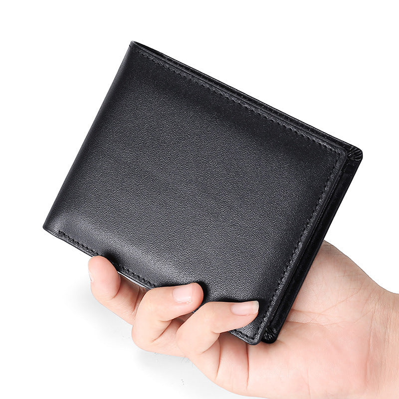Multi-Functional RFID Anti-Skimming Leather Wallet For Men
