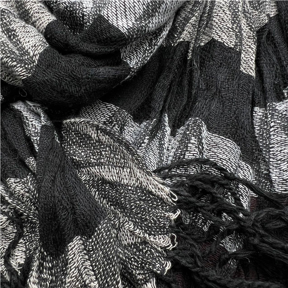 Unique Texture Jacquard Pattern,Warm Beige Neutrals Scarf,Versatile Everyday Scarf ,Pairs With All Casual Outfits,Office Appropriate Subtlety For Women Men