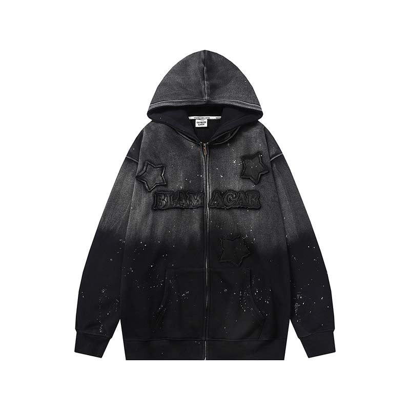 Men's Loose Casual Printed Hooded Sweatshirt