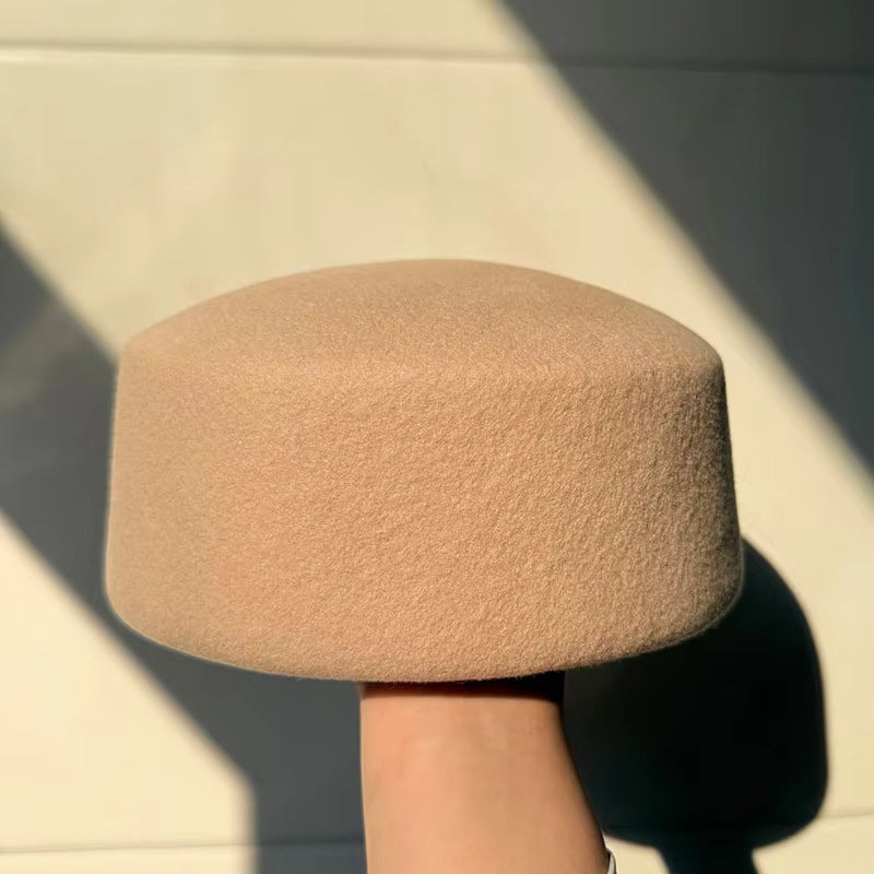 Beret Dark French-style Felt Bucket Hat For Women