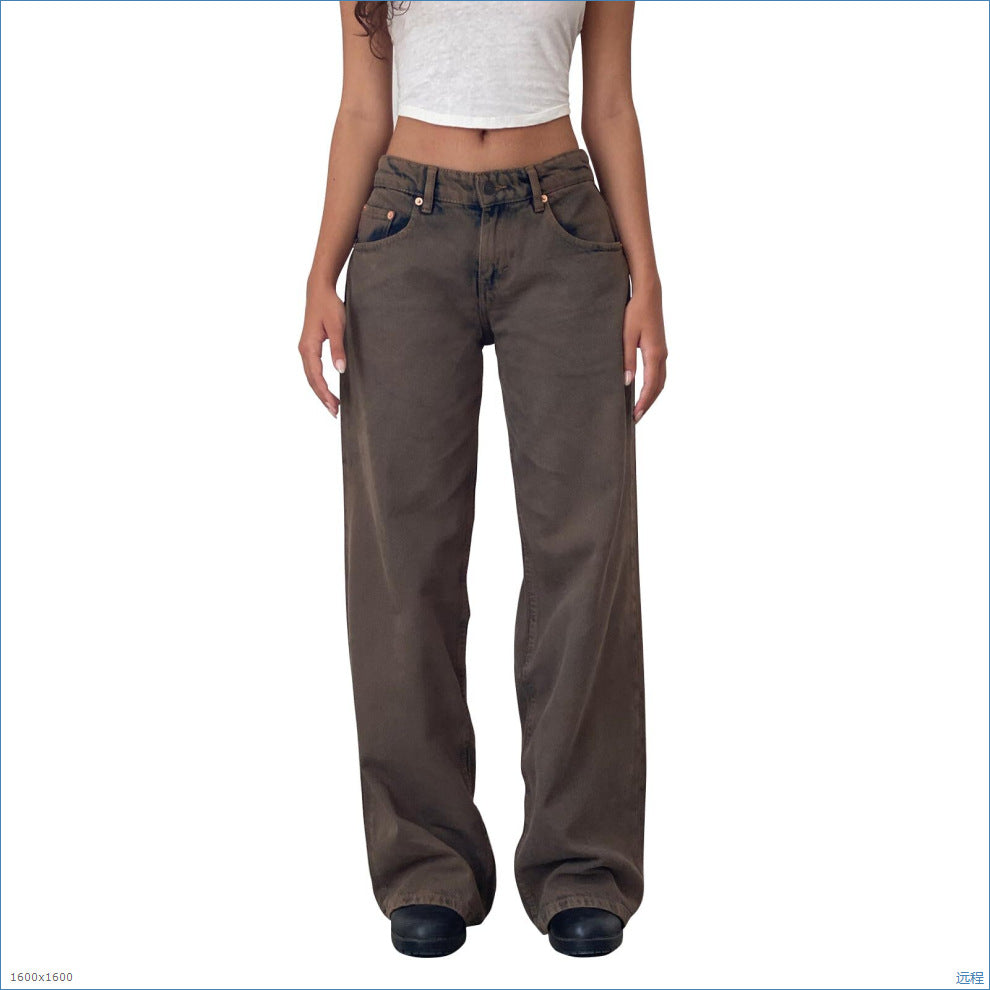 Women's American-style Vintage Straight-leg Jeans