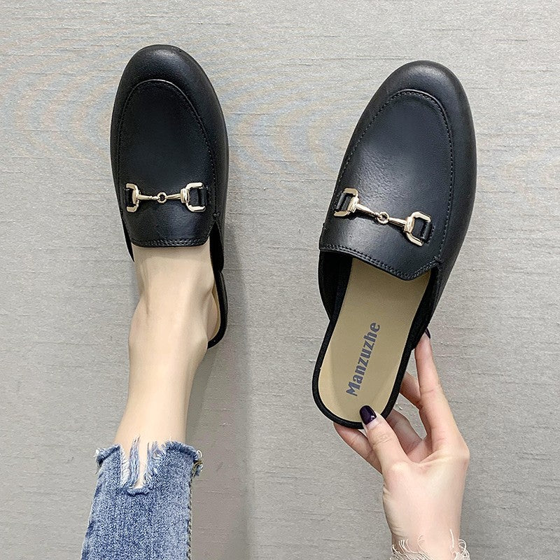 Closed Toe Half Slippers Women's Shoes Outer Wear