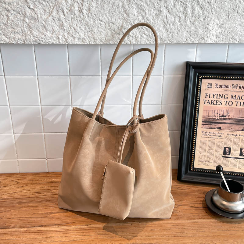 Women's Large-Capacity Matte Suede Shoulder Bag