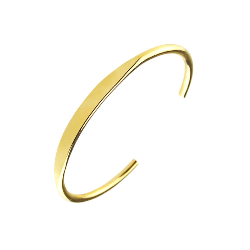 European And American Stainless Steel Letter C-shaped Bracelet