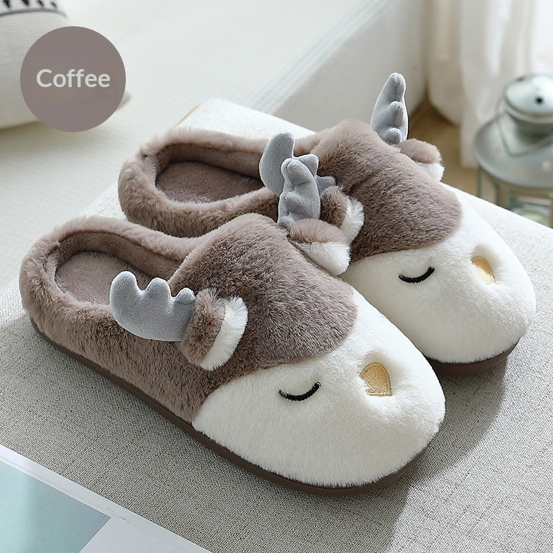 Women's Cotton Slippers For Winter, Home And Indoor Use, Non-slip
