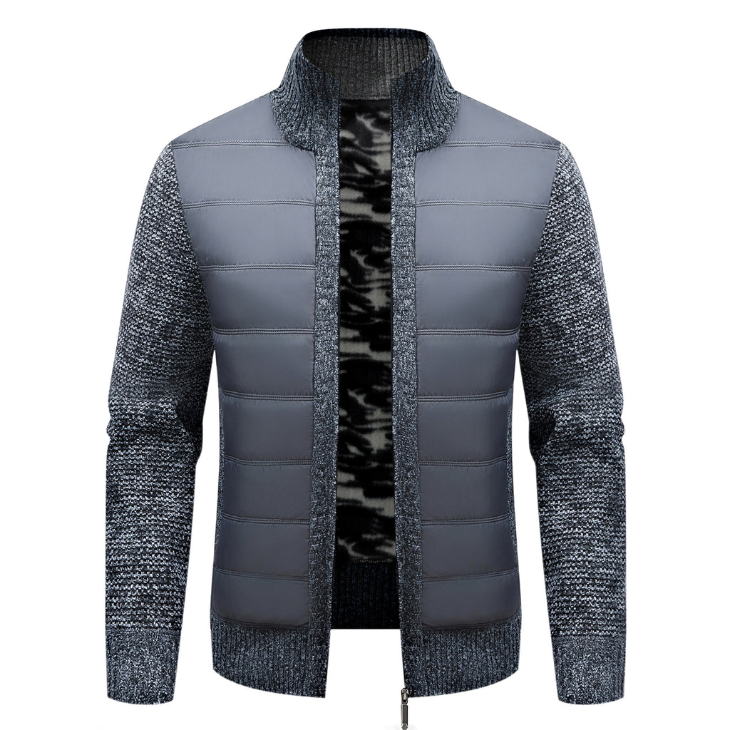 Men's Thickened Long-sleeve Cardigan Sweater Coat